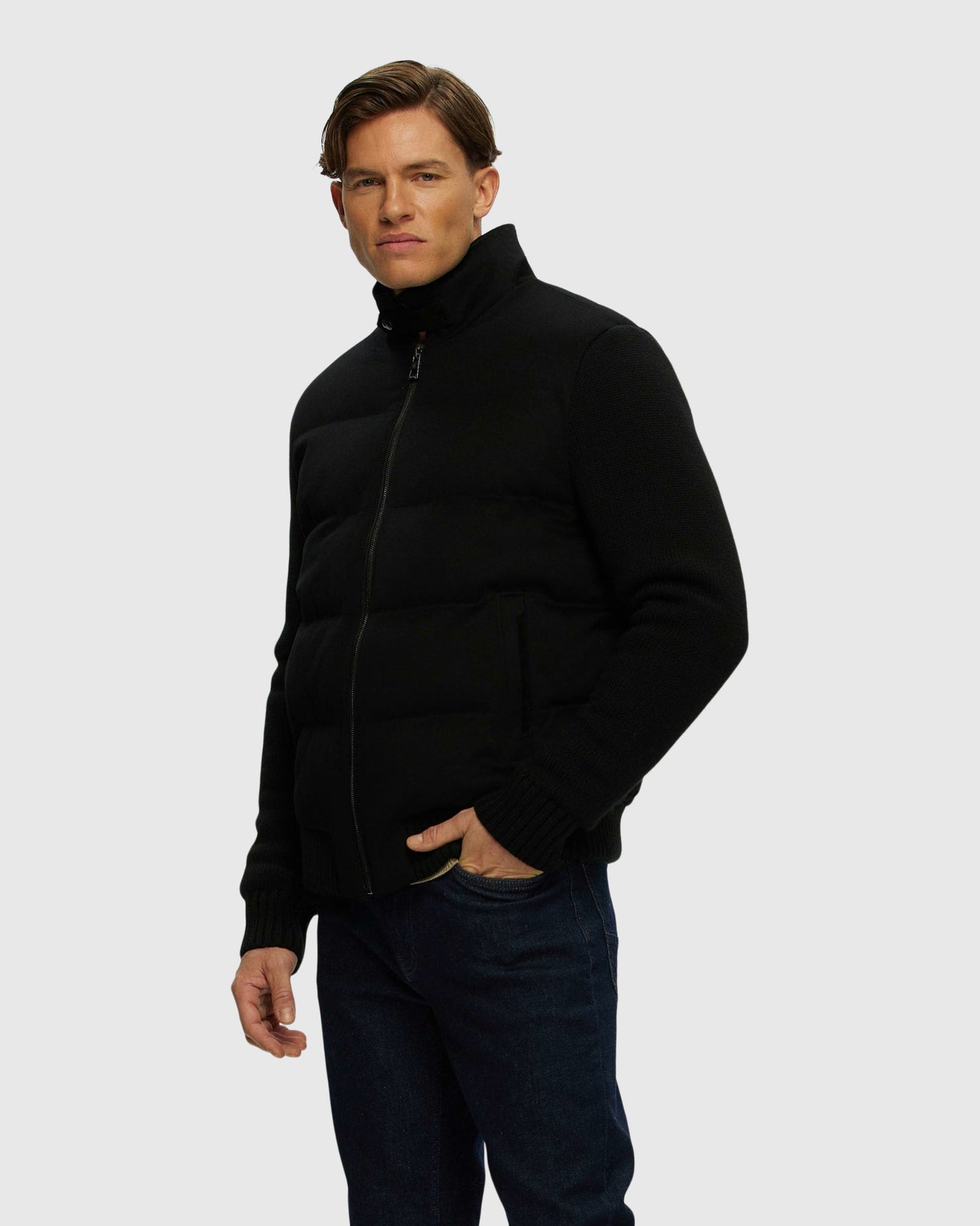 Men | Loro Piana Cashmere & Wool Jacket With Select Shearling Lamb Collar | Black