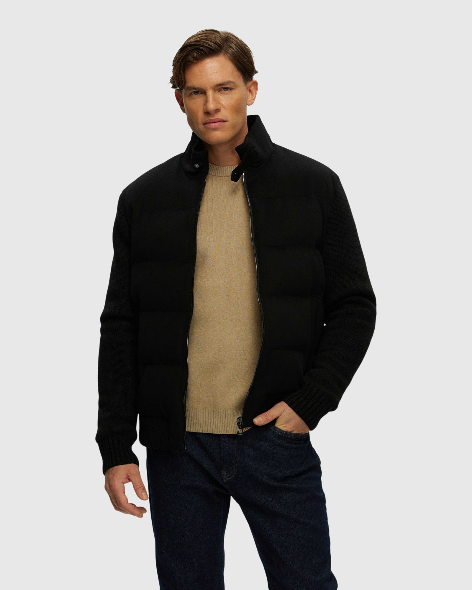 Men | Loro Piana Cashmere & Wool Jacket With Select Shearling Lamb Collar | Black