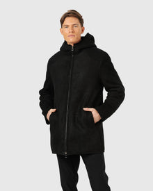 Men | Shearling Lamb Parka | Black