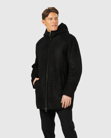 Men | Shearling Lamb Parka | Black