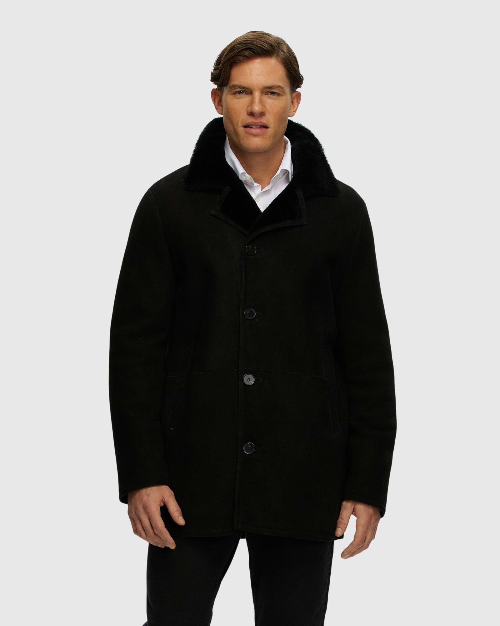 Men | Select Shearling Lamb Jacket | Black (V1)