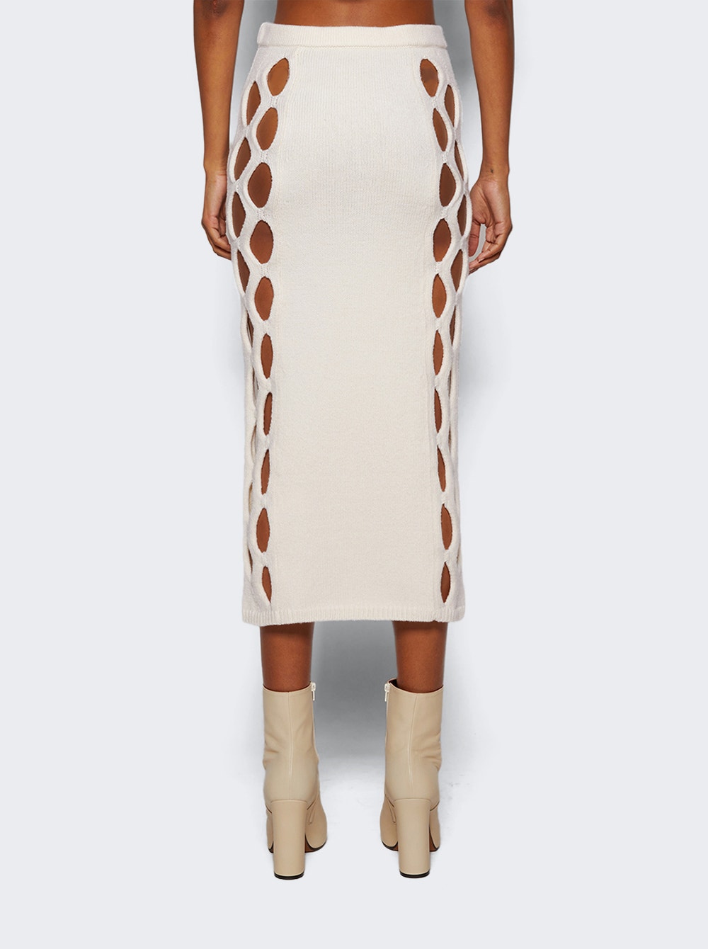 Diotima | Steer Cut-out Skirt | Ivory