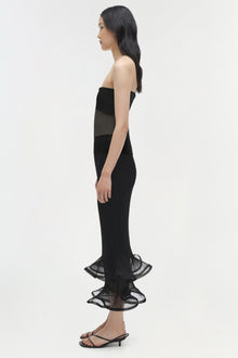 Womens | Emberly Strapless Plisse Top | Black