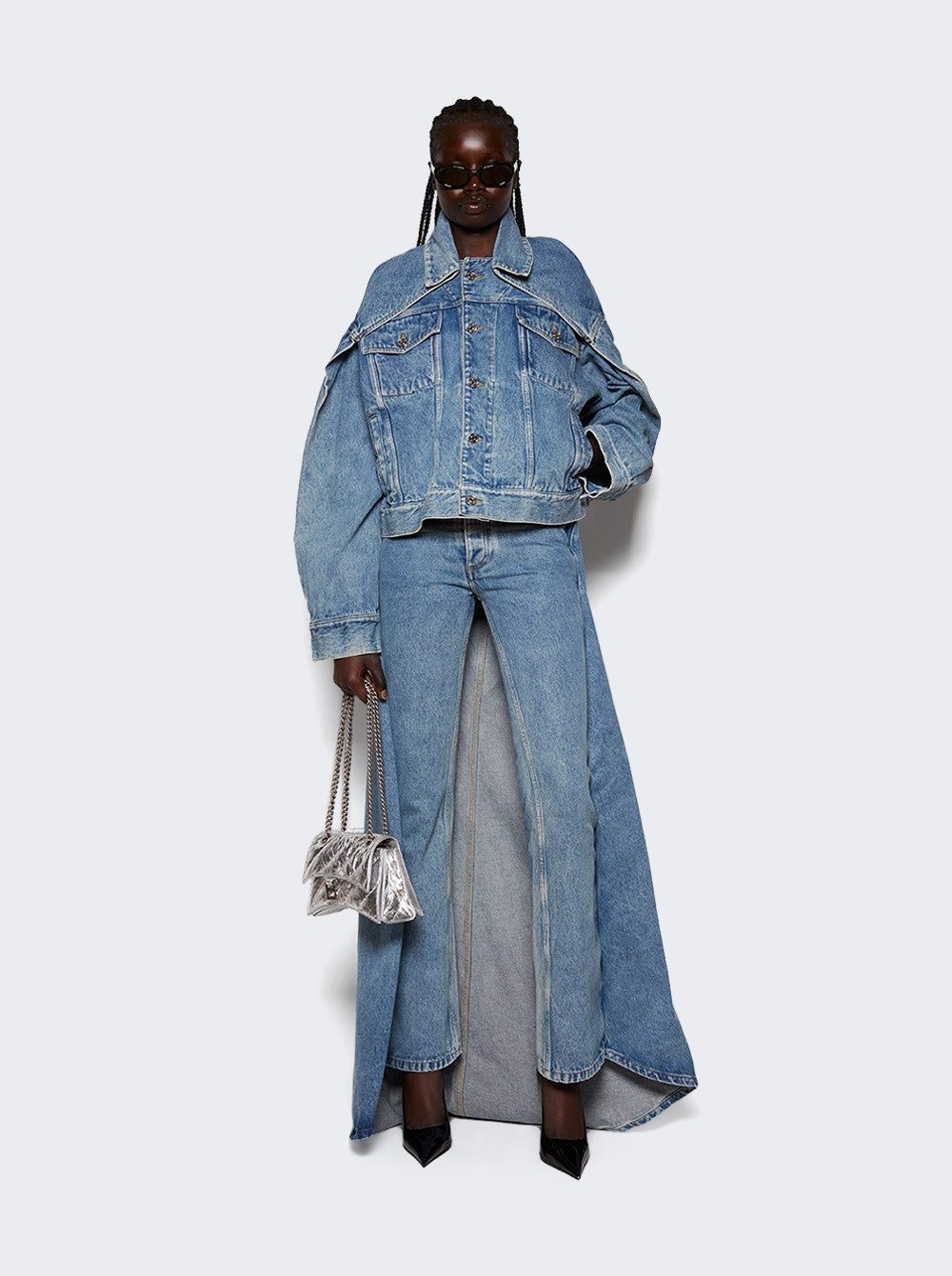 Women | Jean Paul Gaultier X Shayne Oliver | Denim Fishtail Jean | Light Blue