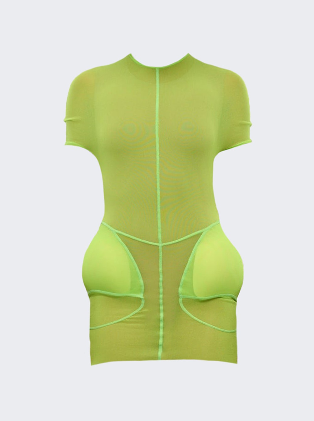 Women | Jean Paul Gaultier X Shayne Oliver | Mesh Short Dress | Lime