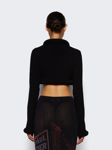 Women | Jean Paul Gaultier | Cropped Cardigan With Foam Detail | Black