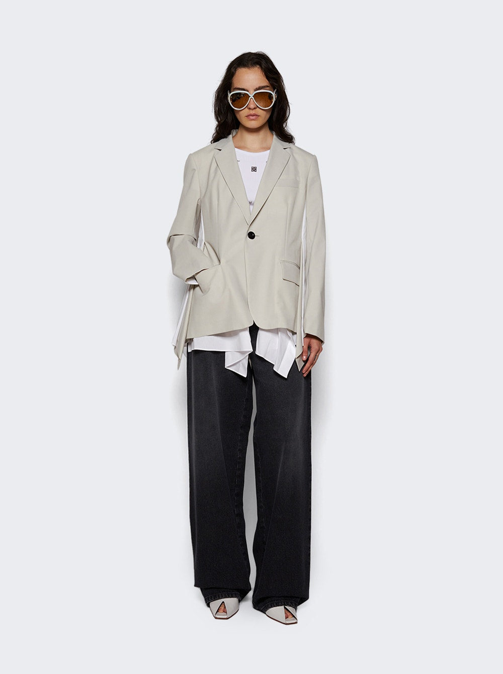 Women | Jean Paul Gaultier | Straight Leg Denim Pants | Body Mariniere Print