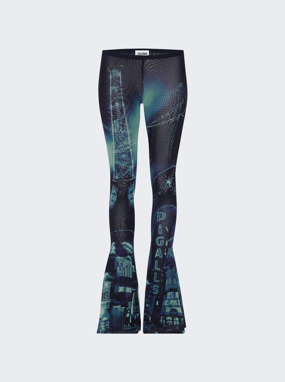 Women | Jean Paul Gaultier | Mesh Flare Pants | Blue Pigalle Print