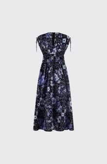 Wildflower Voile Midi Dress | Black Multi