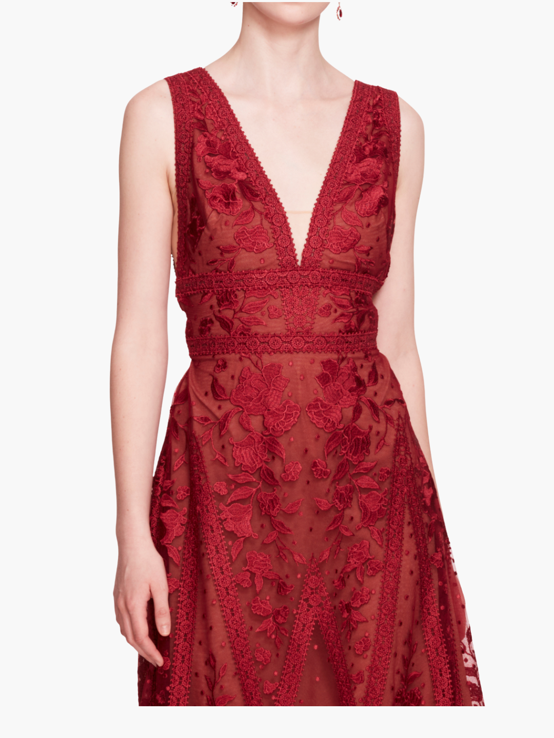 Spear Garden Midi Dress | Scarlet