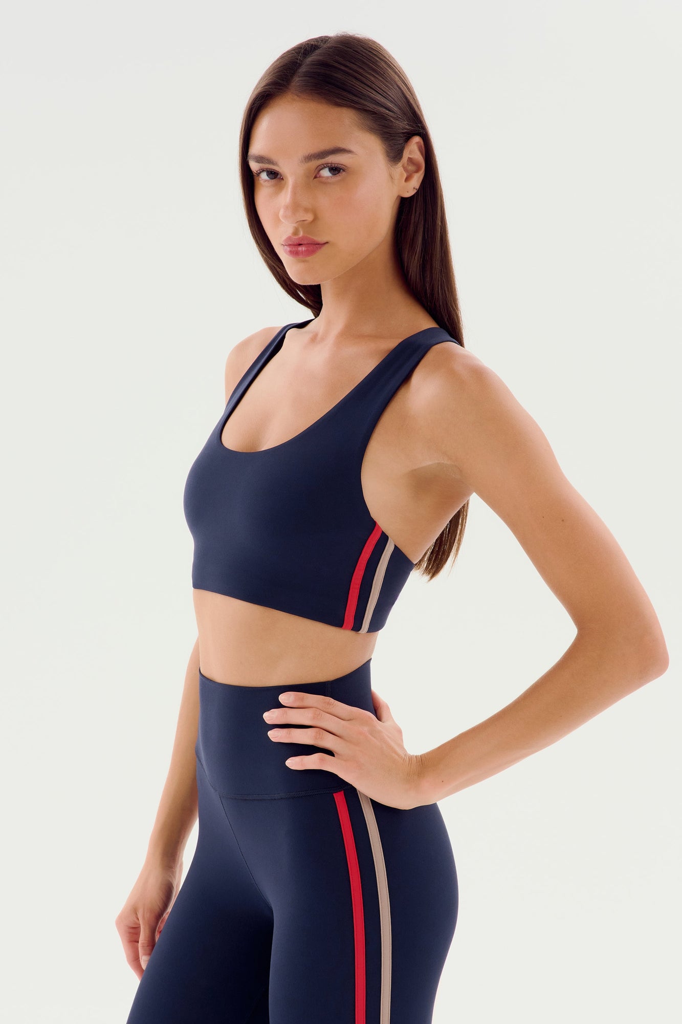 Ella Airweight Bra | Indigo x Pirate Red
