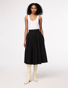 Women | Gathered Circle Skirt | Black