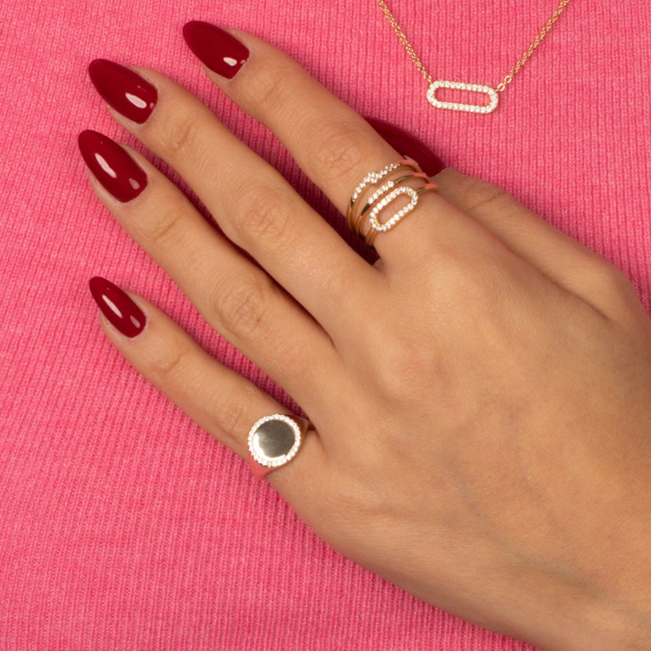 Pave Accented Rings Combo Set - Adina's Jewels