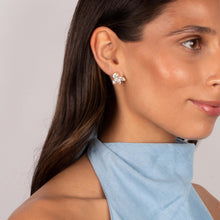 CZ Solitaire X Triple Marquise Fan Stud Earring - Adina's Jewels