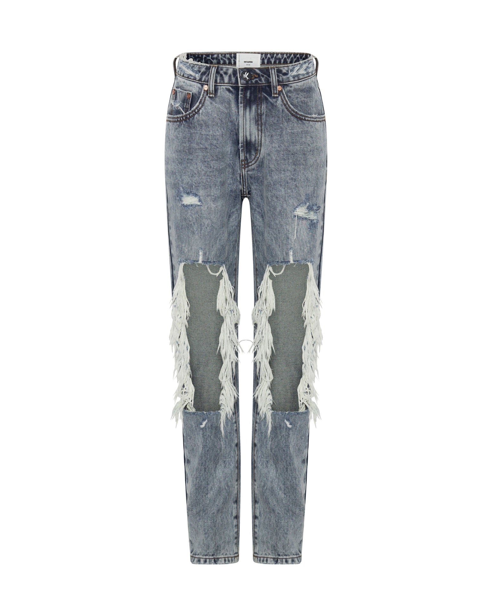 Awesome Baggies High Waist Straight Leg Denim Jeans | Blue Blossom