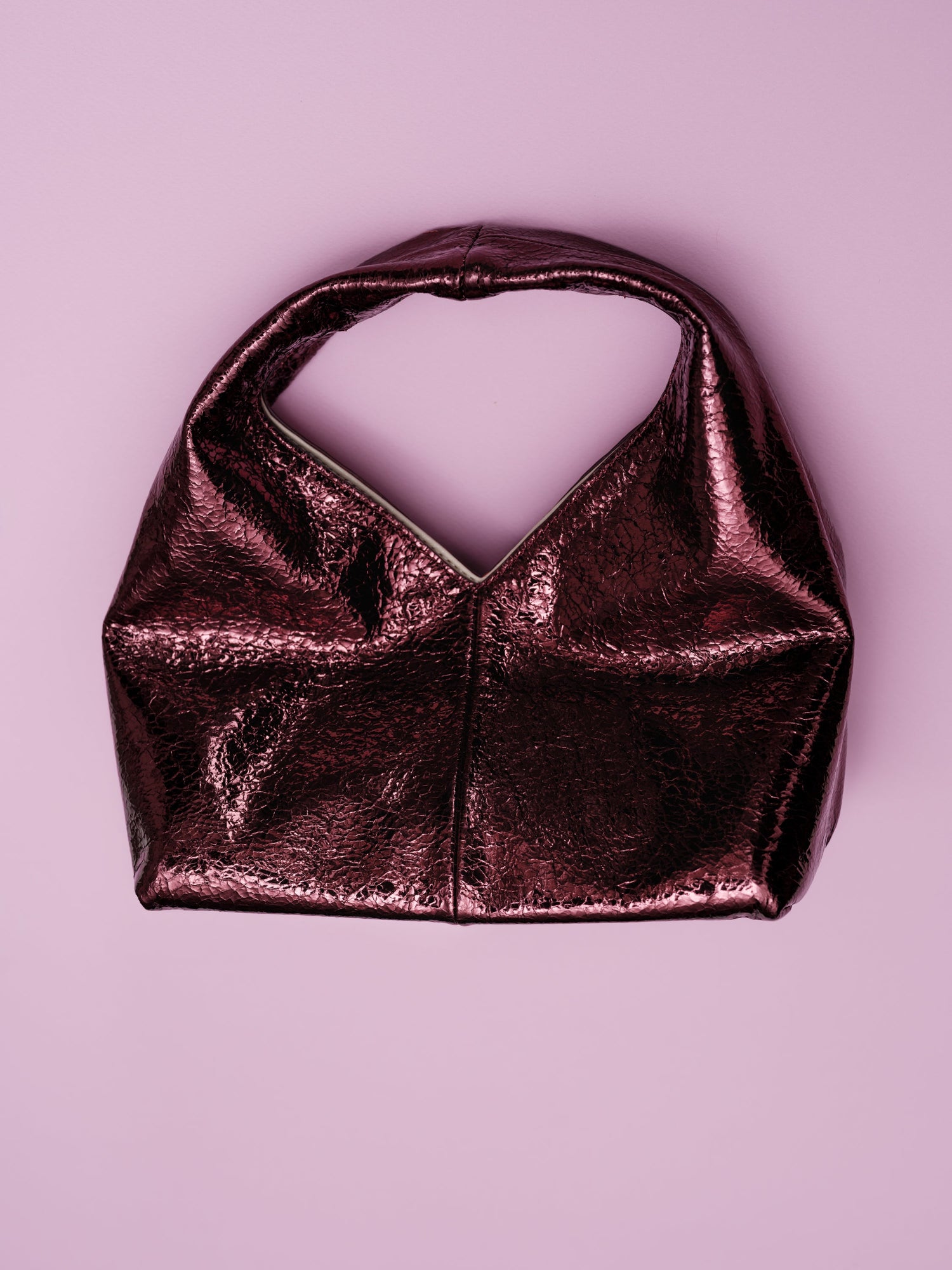 Diamond Handbag | Crinkle Bordeaux