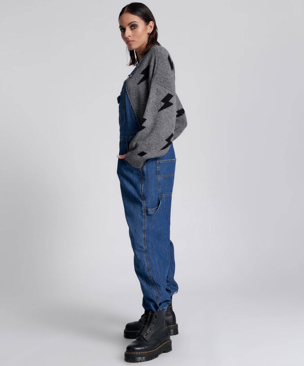 Stanton St Long Denim Overalls | Blue Night