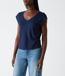 Tati Power Shoulder Top | Nocturnal