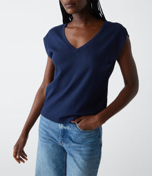 Tati Power Shoulder Top | Nocturnal