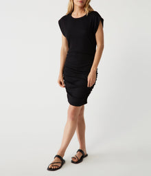 Ricci Power Shoulder Dress | Black