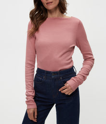 Clarke Knife Neck Ruched Tee | Berrywood