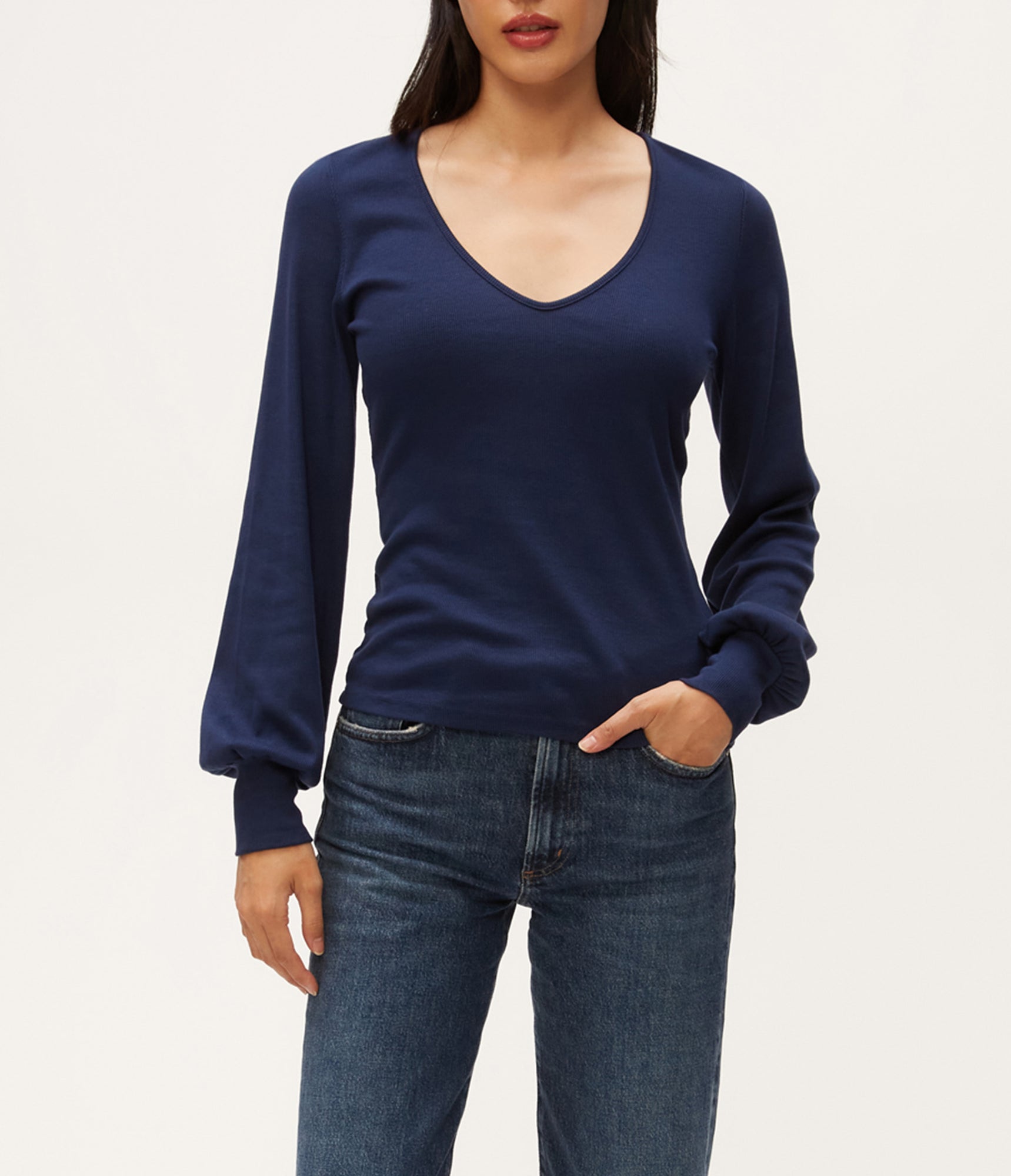 Olivia Balloon Sleeve Top | Nocturnal