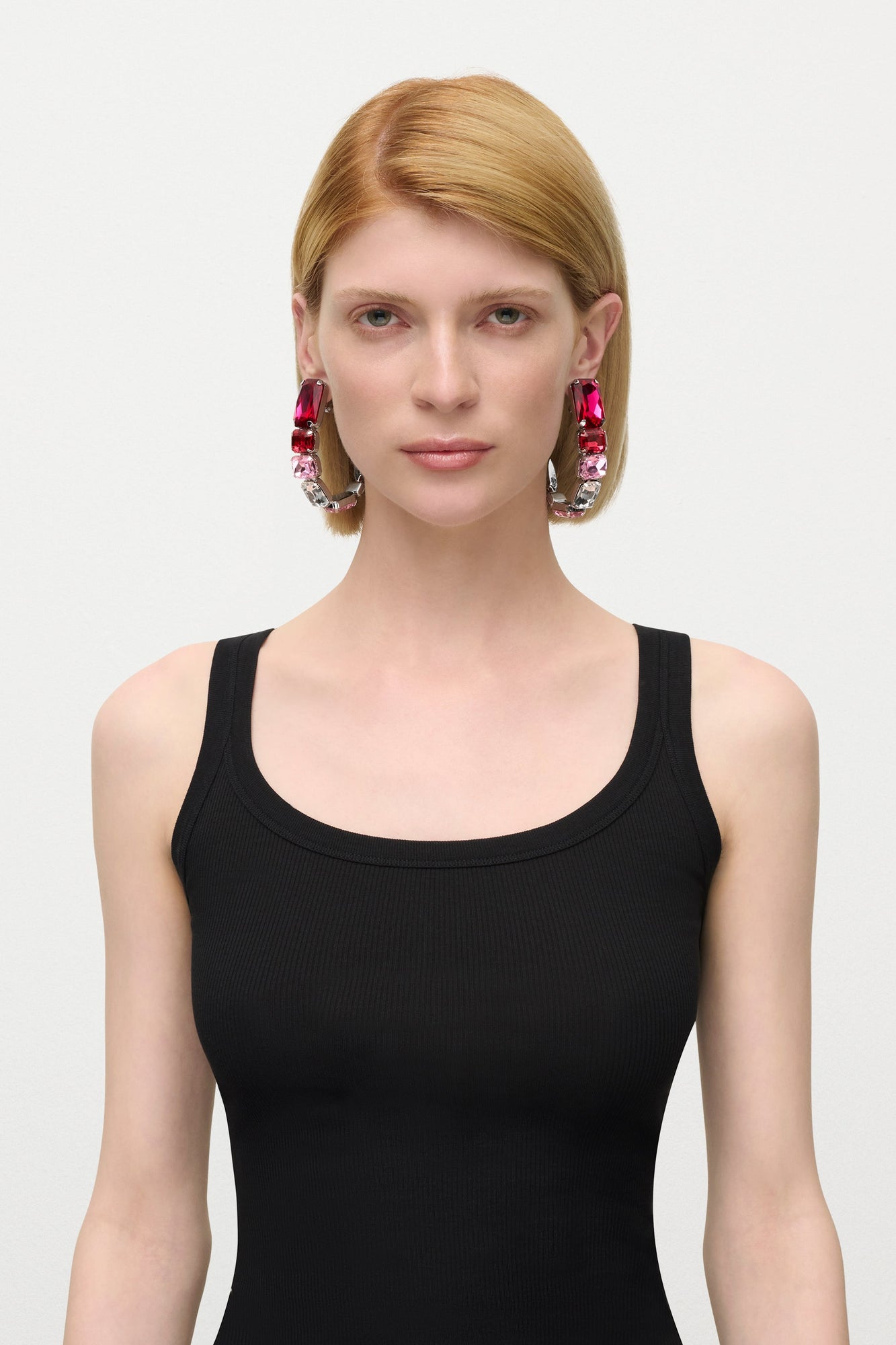 Ombre Crystal Wrap Earrings | Ombre Pink