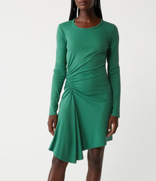 Marina Ruched Long Sleeve Mini | Palm