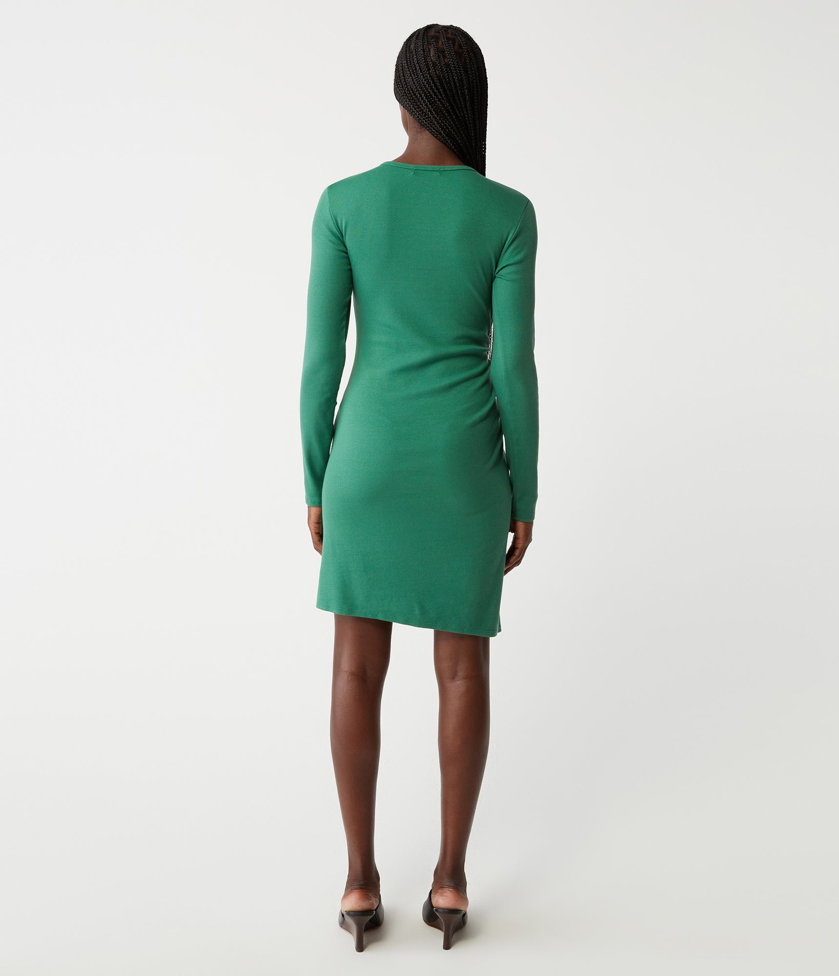 Marina Ruched Long Sleeve Mini | Palm