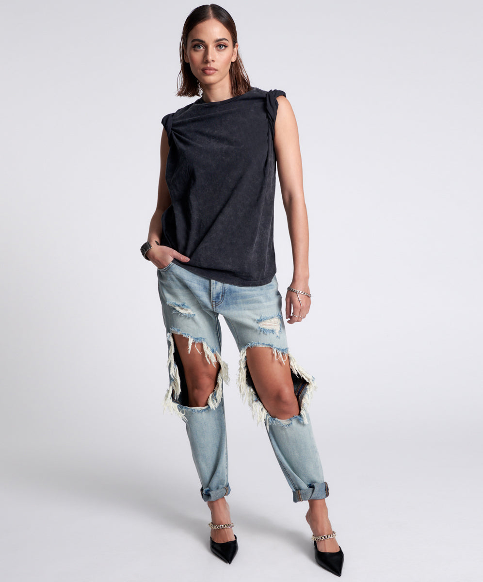 Saints Low Waist Boyfriend Denim Jeans | Montana