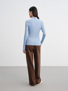 Jacquard Wool Sweater | Blue