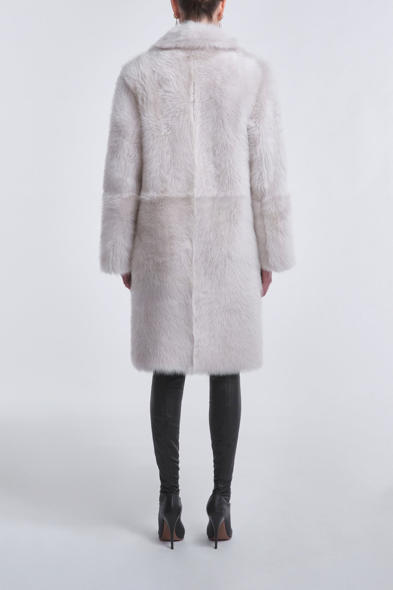 Evita | Plush Shearling Coat | Cloud