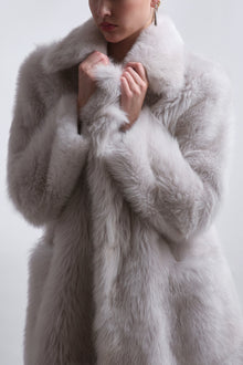 Evita | Plush Shearling Coat | Cloud