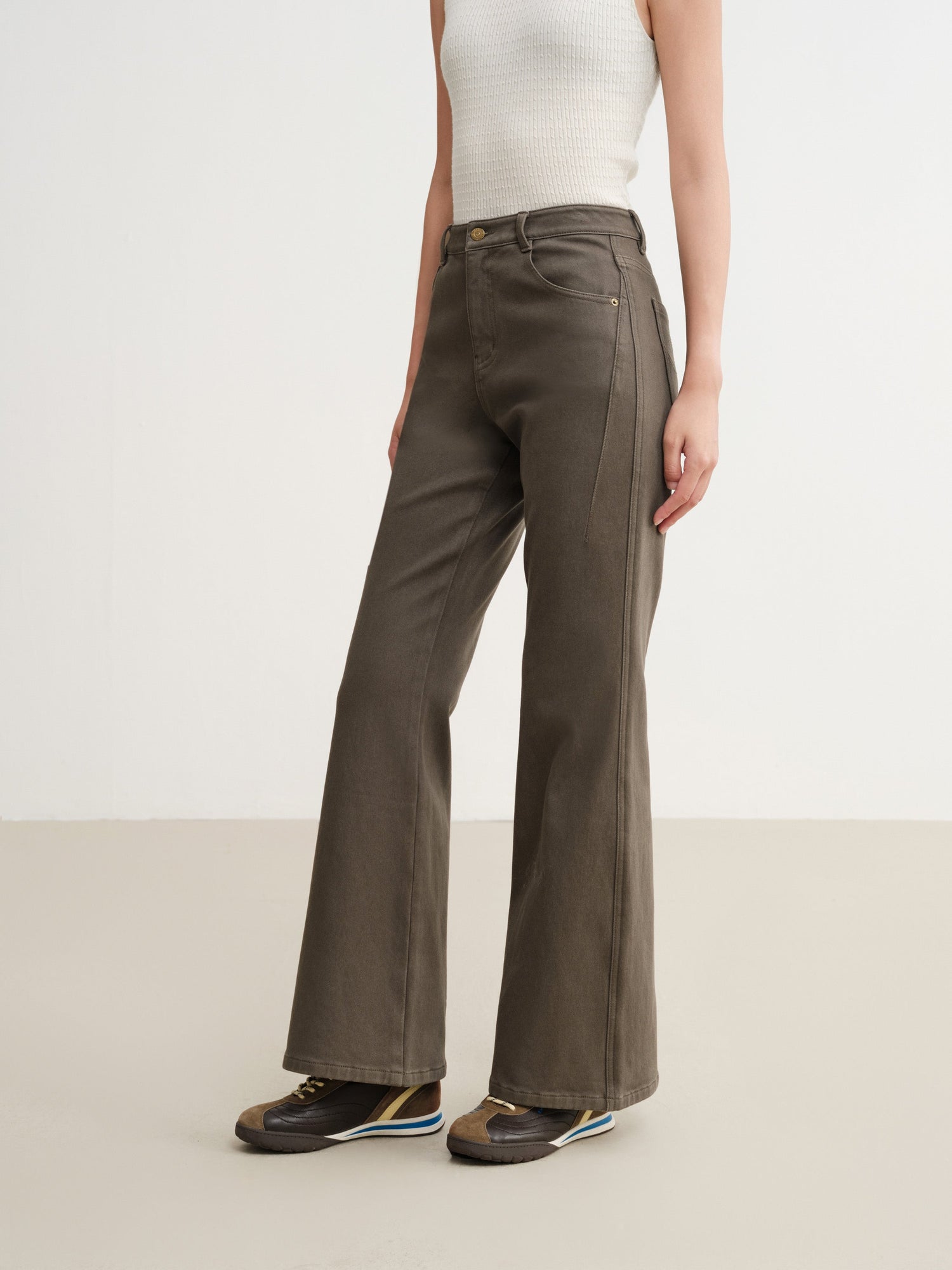 High-Waist Pants | Green