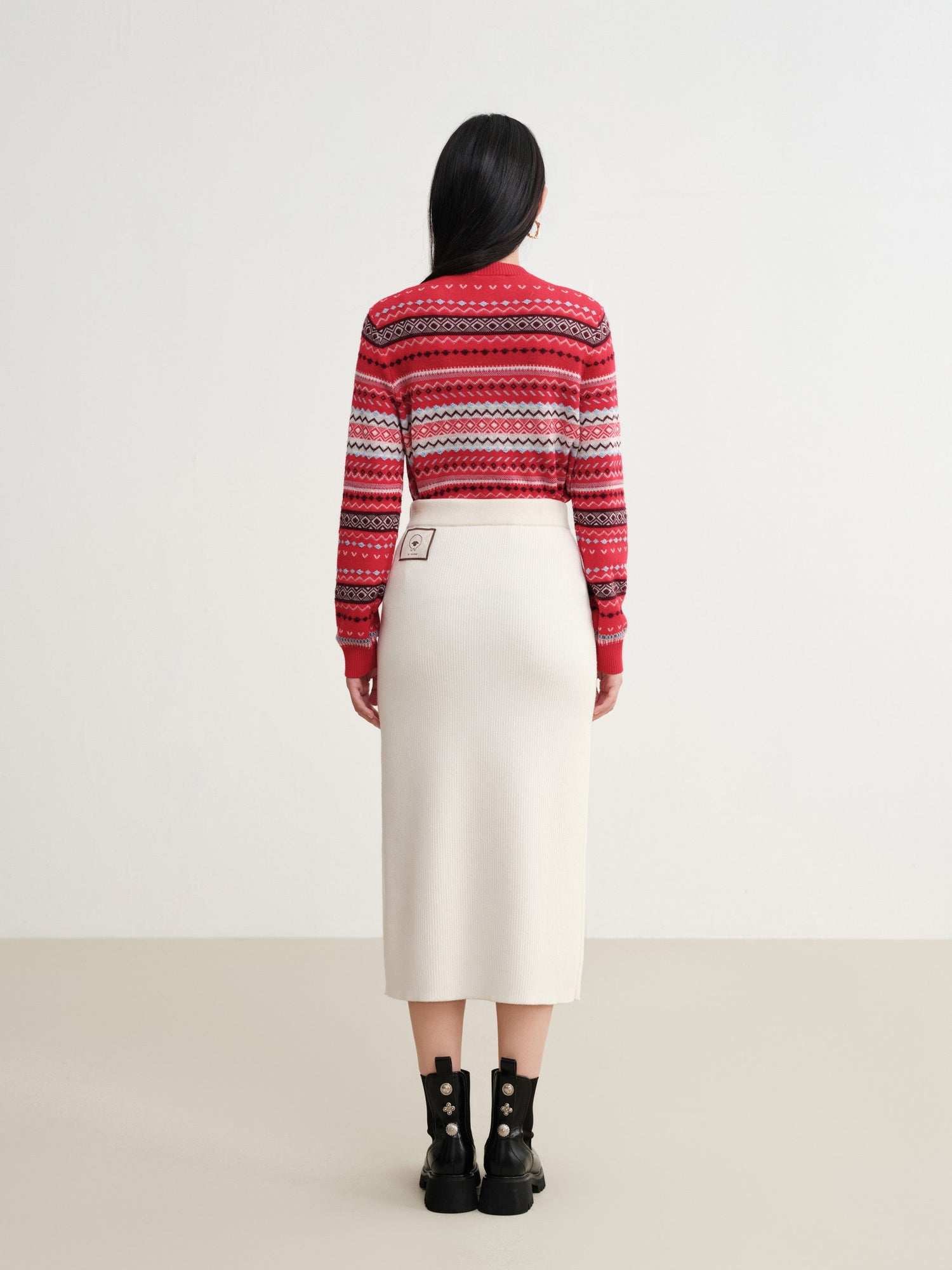 Wool Skirt | White