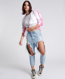 Kingpins Low Waist Cropped Boyfriend Denim Jeans | Fleetwood