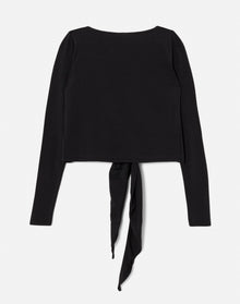 Wrap Tie Top | Black