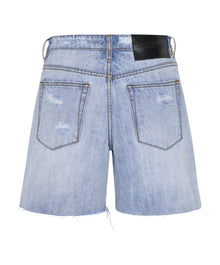 Jacksons Mid Waist Wide Leg Denim Shorts | Ocean