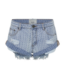 Bandits Low Waist Denim Shorts | Archived Logo Light Blue