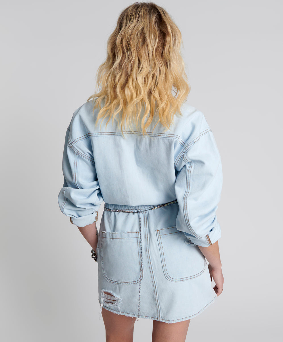 Denim Olivia Dress | Blue Latte