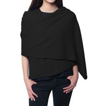 Cashmere Wrap (Flat Jersey) | Black