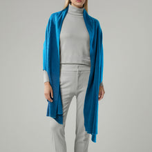 Unisex | Cashmere Ribbed Wrap | Balsam Blue