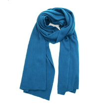 Unisex | Cashmere Ribbed Wrap | Balsam Blue