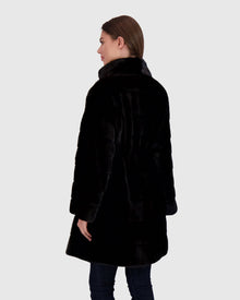 Mink Stroller With Leather Belt | Black