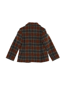 Boys | Giacca Wool Check | Grey/Rust