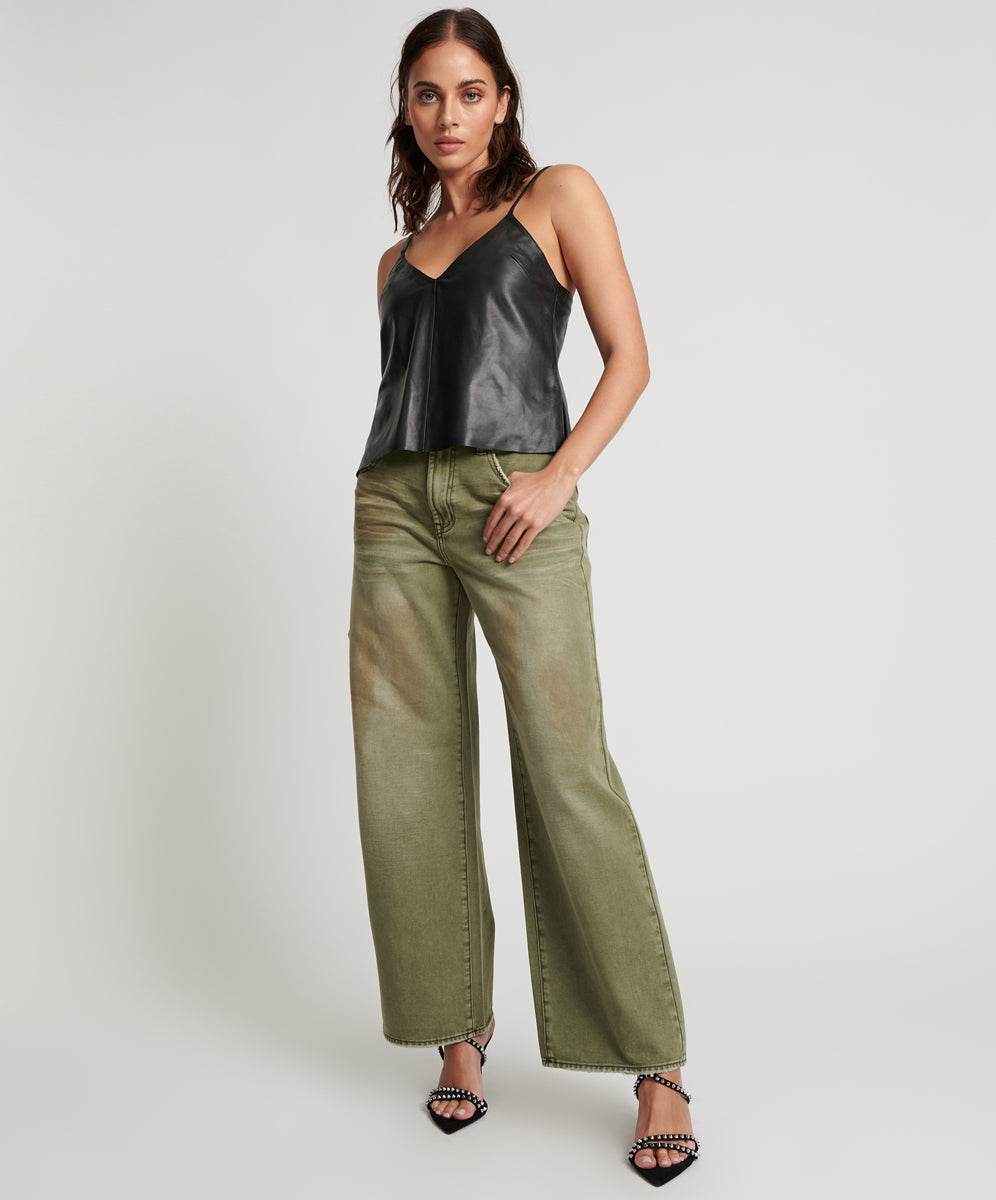 Jackson Mid Waist Wide Leg Denim Jeans | St Khaki