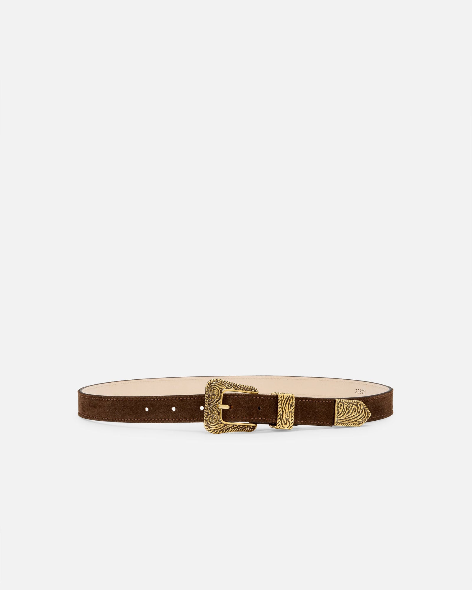 No. 15 Belt | Chocolate-Gold