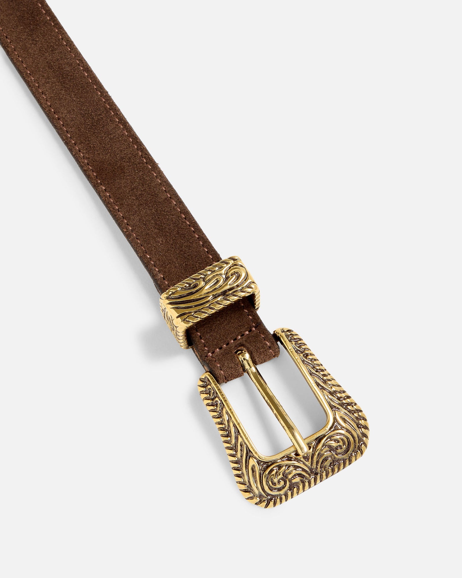 No. 15 Belt | Chocolate-Gold