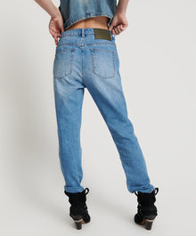 Awesome Baggies High Waist Straight Leg Denim Jeans | Ciao Blue