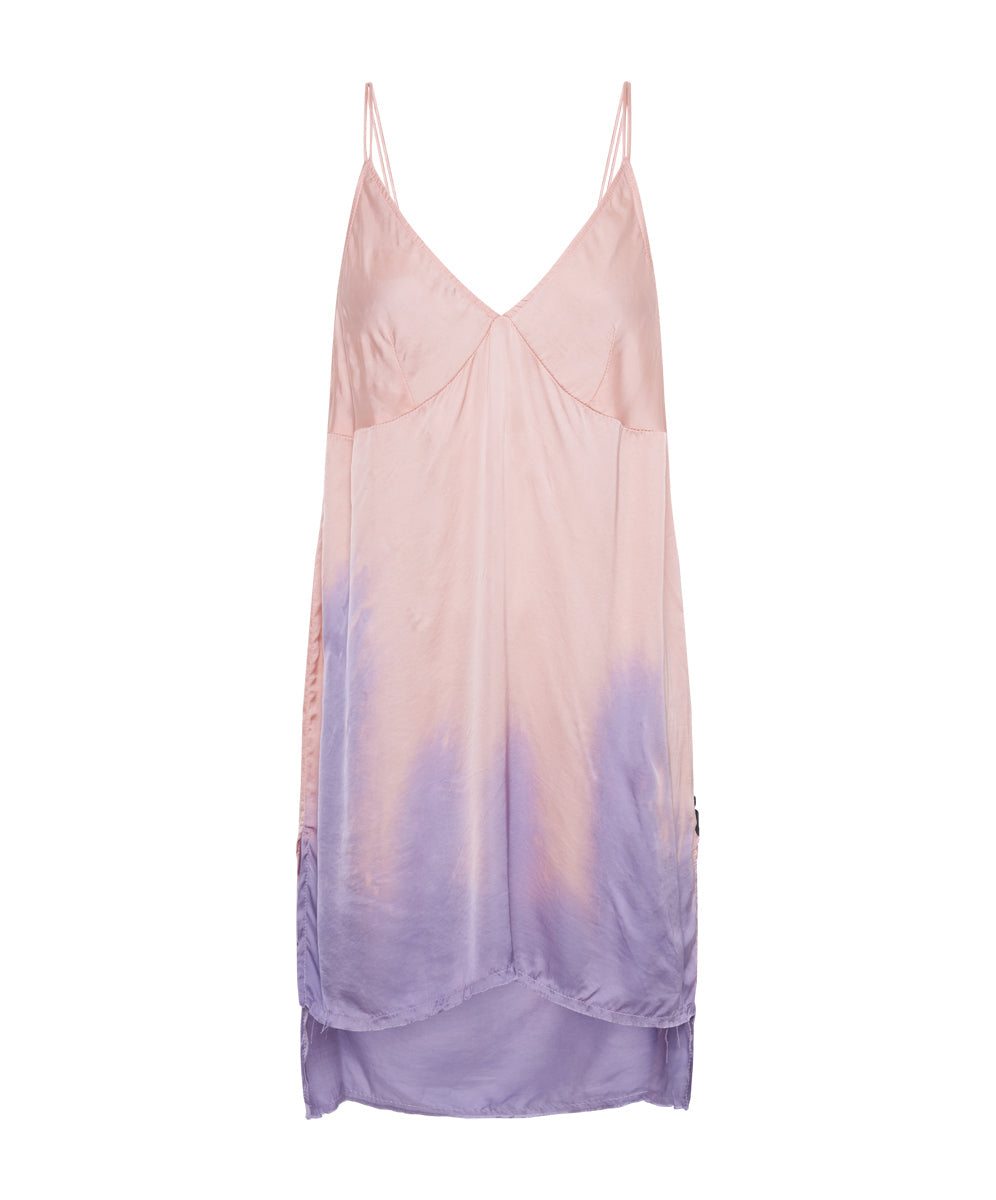 Acid Candy Dip Dye Mini Slip Dress | White